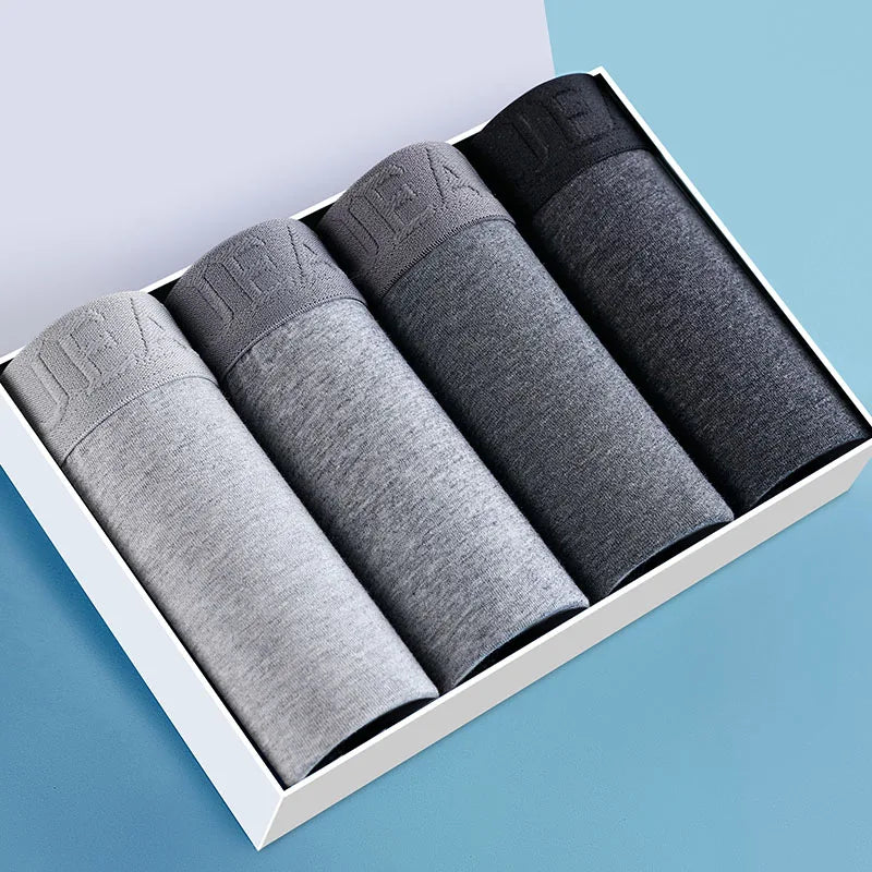 Calzoncillos bóxer de algodón transpirables para hombre: ropa interior cómoda y elástica de alto rendimiento.