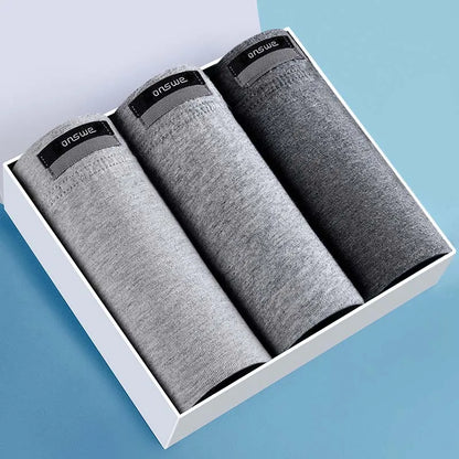 Calzoncillos bóxer de algodón transpirables para hombre: ropa interior cómoda y elástica de alto rendimiento.