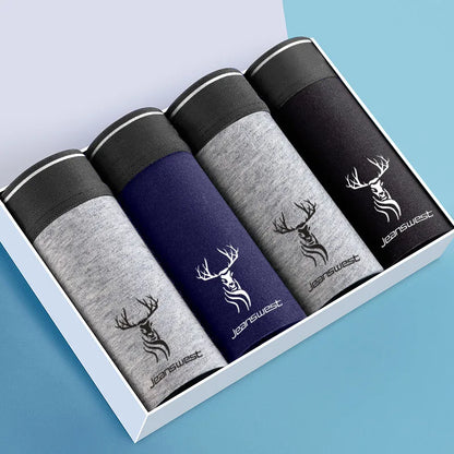 Calzoncillos bóxer de algodón transpirables para hombre: ropa interior cómoda y elástica de alto rendimiento.