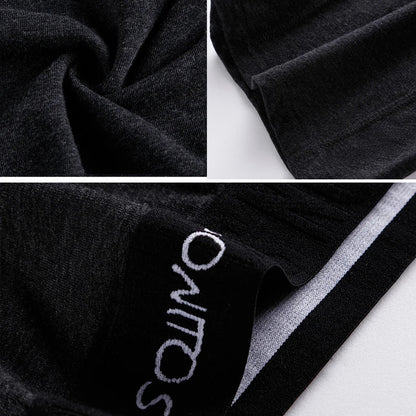 Set de 4 calzoncillos bóxer de algodón elástico de pierna larga para hombre