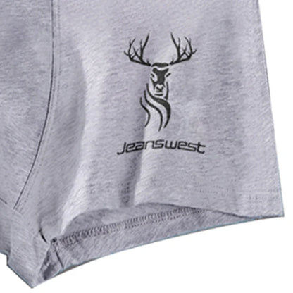 Calzoncillos bóxer de algodón transpirables para hombre: ropa interior cómoda y elástica de alto rendimiento.