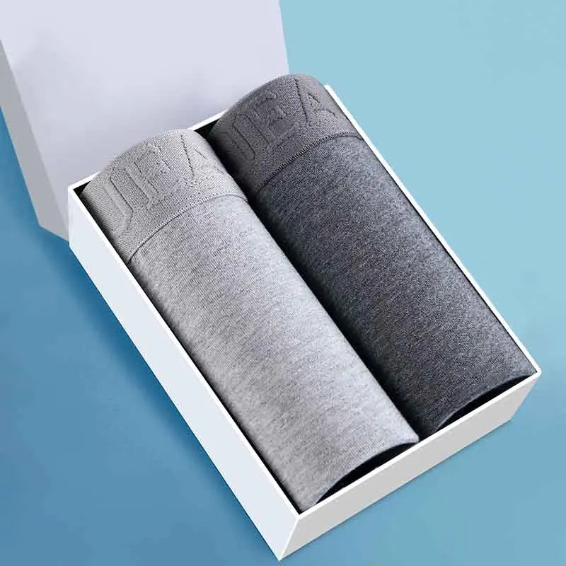 Calzoncillos bóxer de algodón transpirables para hombre: ropa interior cómoda y elástica de alto rendimiento.