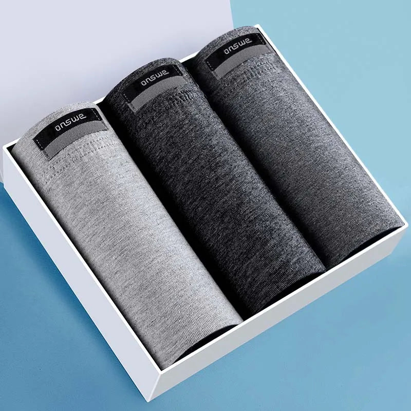 Calzoncillos bóxer de algodón transpirables para hombre: ropa interior cómoda y elástica de alto rendimiento.