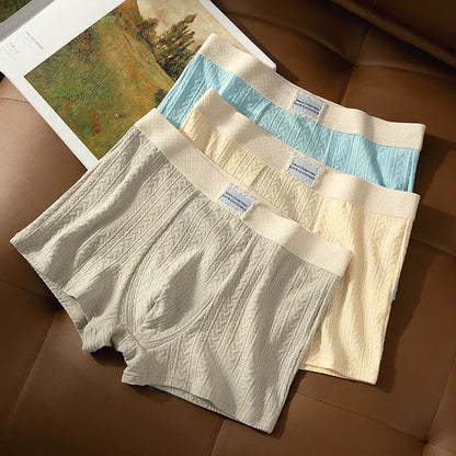 Pack de 3 calzoncillos bóxer de punto jacquard 100% algodón transpirables para hombre