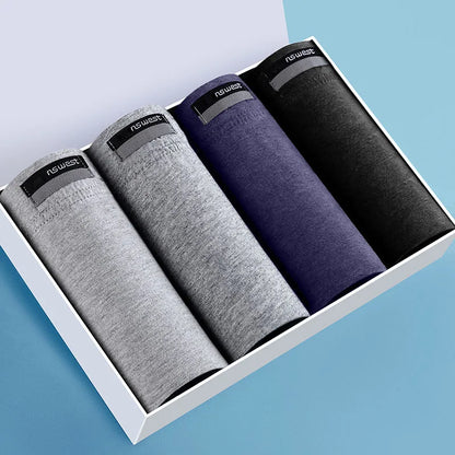 Calzoncillos bóxer de algodón transpirables para hombre: ropa interior cómoda y elástica de alto rendimiento.