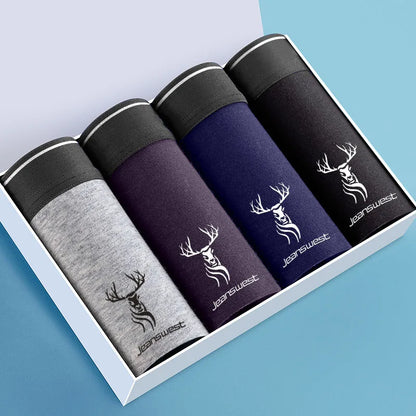 Calzoncillos bóxer de algodón transpirables para hombre: ropa interior cómoda y elástica de alto rendimiento.