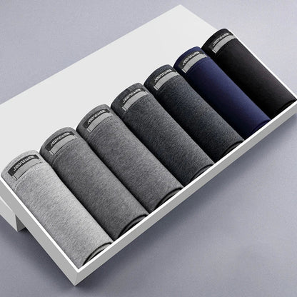 Calzoncillos bóxer de algodón transpirables para hombre: ropa interior cómoda y elástica de alto rendimiento.