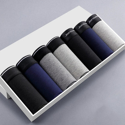 Calzoncillos bóxer de algodón transpirables para hombre: ropa interior cómoda y elástica de alto rendimiento.