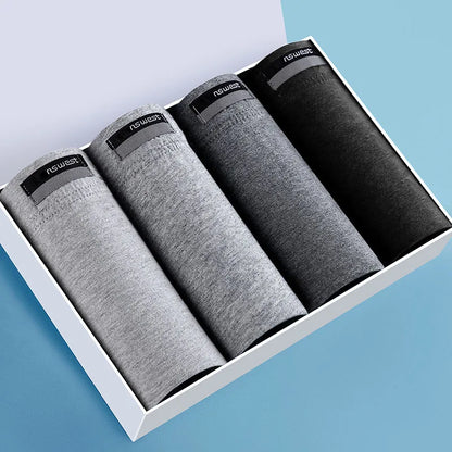 Calzoncillos bóxer de algodón transpirables para hombre: ropa interior cómoda y elástica de alto rendimiento.