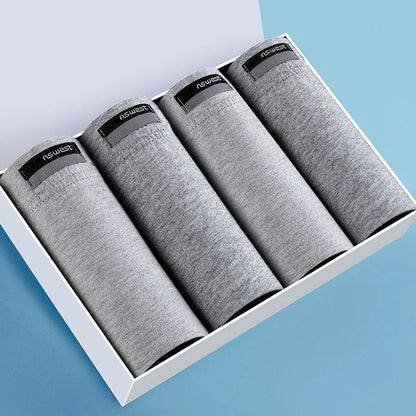 Calzoncillos bóxer de algodón transpirables para hombre: ropa interior cómoda y elástica de alto rendimiento.