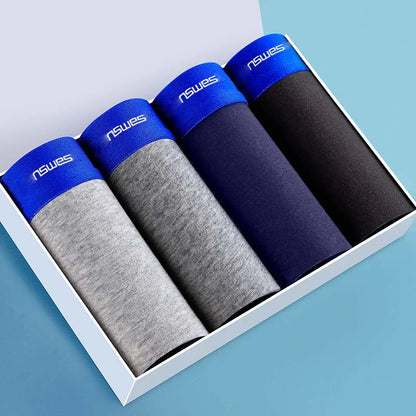 Calzoncillos bóxer de algodón transpirables para hombre: ropa interior cómoda y elástica de alto rendimiento.