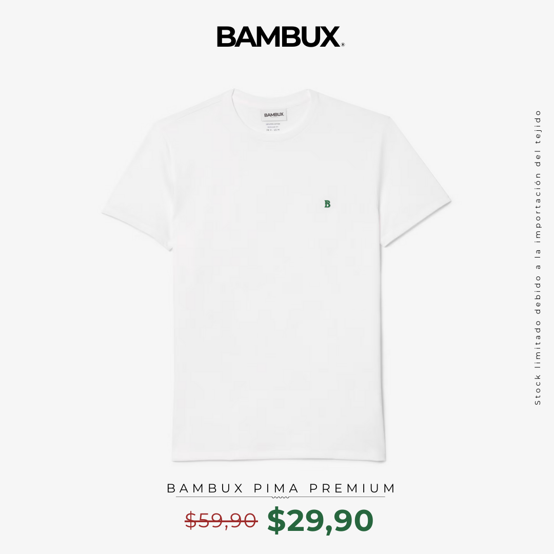 Camiseta Premium Blanca Bambux Pima - Elegancia y Confort